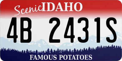 ID license plate 4B2431S