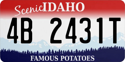ID license plate 4B2431T