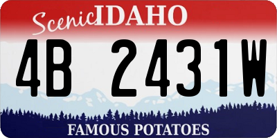 ID license plate 4B2431W