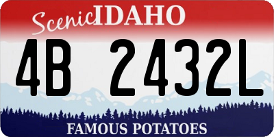 ID license plate 4B2432L