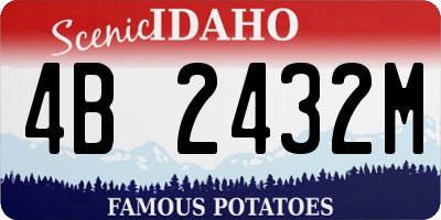 ID license plate 4B2432M