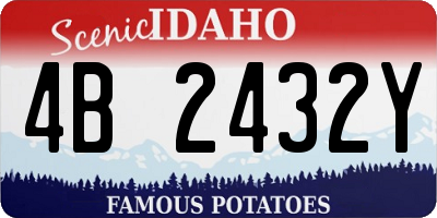 ID license plate 4B2432Y
