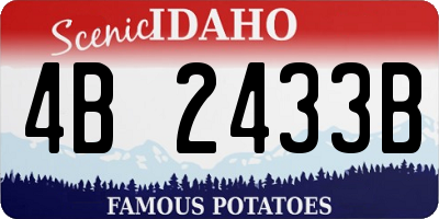 ID license plate 4B2433B