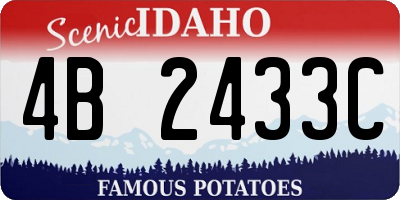 ID license plate 4B2433C