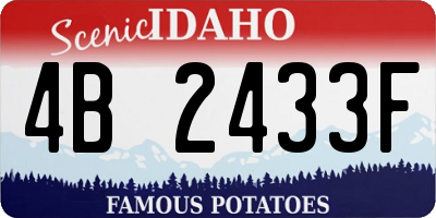 ID license plate 4B2433F
