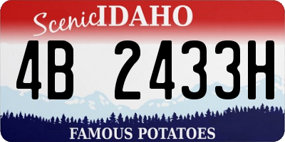 ID license plate 4B2433H