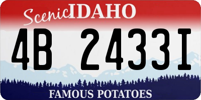 ID license plate 4B2433I