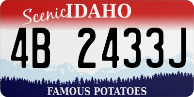 ID license plate 4B2433J