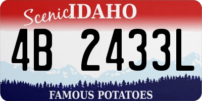 ID license plate 4B2433L