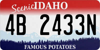 ID license plate 4B2433N
