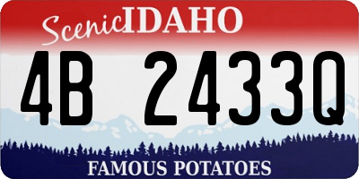 ID license plate 4B2433Q