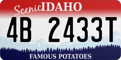 ID license plate 4B2433T