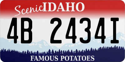 ID license plate 4B2434I