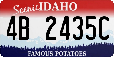 ID license plate 4B2435C