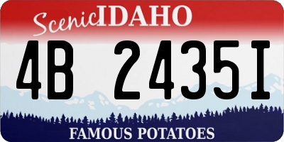 ID license plate 4B2435I
