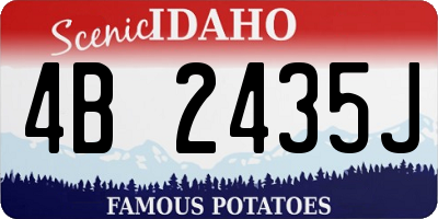 ID license plate 4B2435J