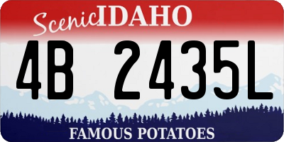ID license plate 4B2435L