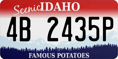 ID license plate 4B2435P