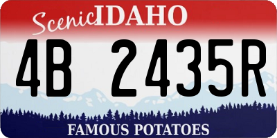 ID license plate 4B2435R
