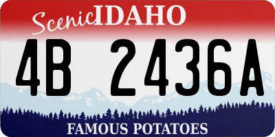 ID license plate 4B2436A