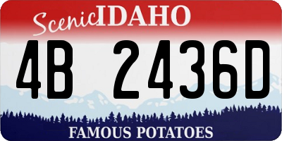 ID license plate 4B2436D