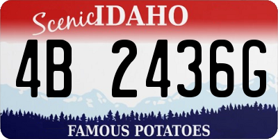 ID license plate 4B2436G