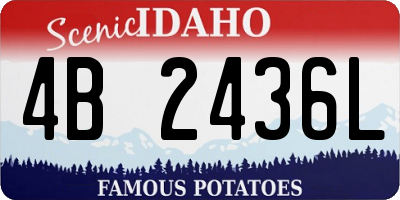 ID license plate 4B2436L