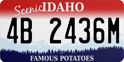 ID license plate 4B2436M