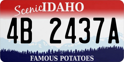 ID license plate 4B2437A