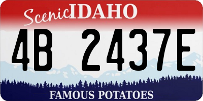 ID license plate 4B2437E