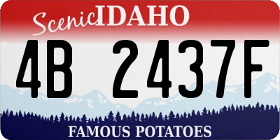 ID license plate 4B2437F
