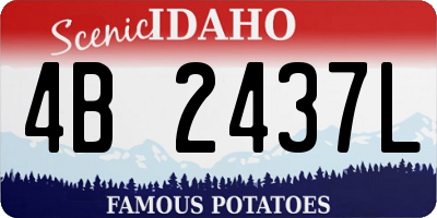 ID license plate 4B2437L