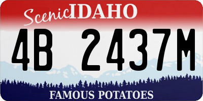 ID license plate 4B2437M