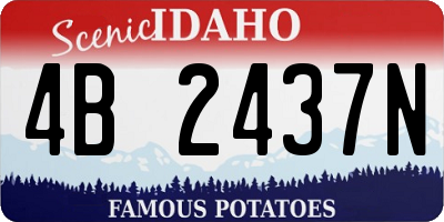 ID license plate 4B2437N