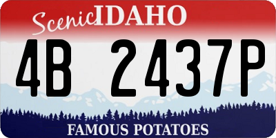 ID license plate 4B2437P