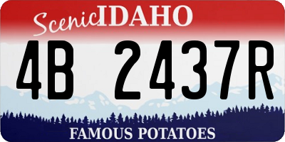 ID license plate 4B2437R