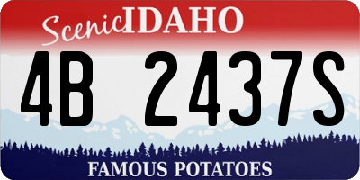 ID license plate 4B2437S
