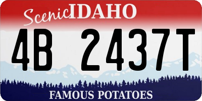 ID license plate 4B2437T