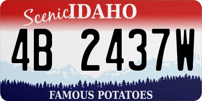 ID license plate 4B2437W