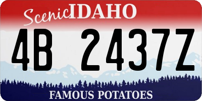 ID license plate 4B2437Z