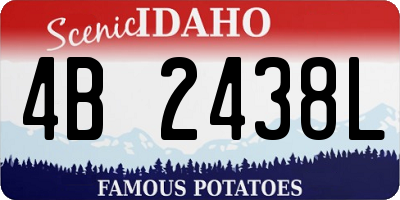 ID license plate 4B2438L