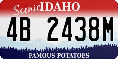 ID license plate 4B2438M