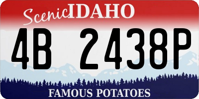 ID license plate 4B2438P