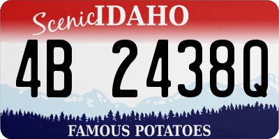 ID license plate 4B2438Q