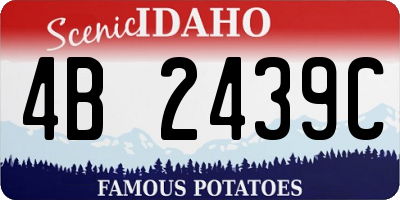 ID license plate 4B2439C