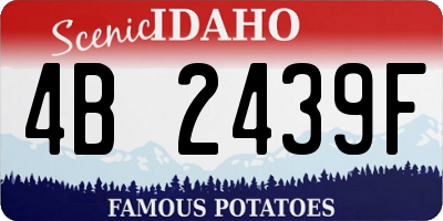 ID license plate 4B2439F