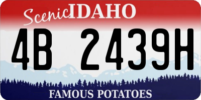 ID license plate 4B2439H