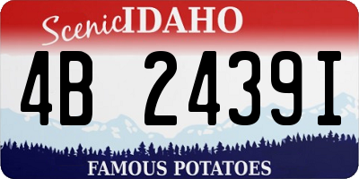 ID license plate 4B2439I