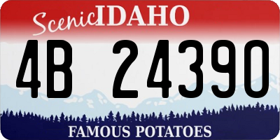 ID license plate 4B2439O