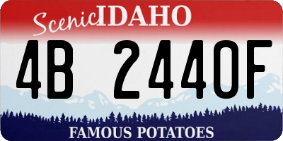 ID license plate 4B2440F